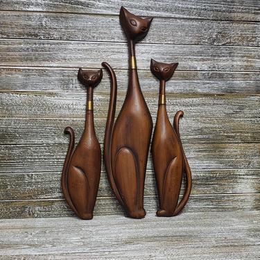 Vintage Sexton USA Siamese Cats, 1960s Sculptural Wall | A GoGo
