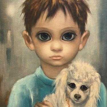 Keane Big Eyes Boy With Poodle Print No Dogs Allowed 