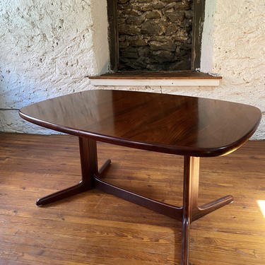 Mid century dining table Rasmus rosewood table and leaves Danish modern dining table 