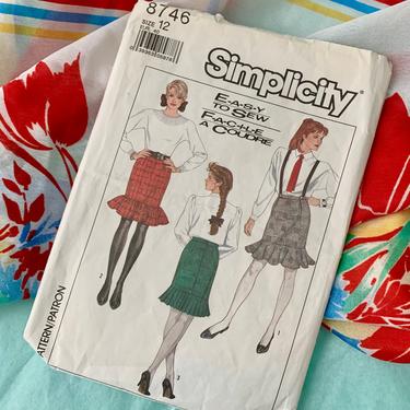 Vintage Sewing Pattern, Trumpet Skirt, Straight Skirt, High Waist, Complete with Instructions, Simplicity 