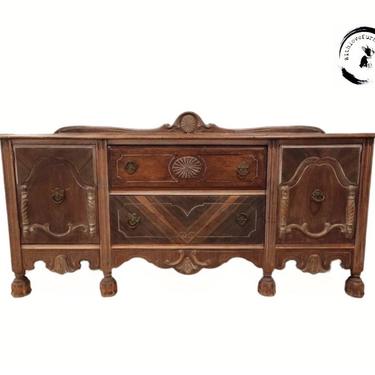Customizable Antique Sideboard Buffet. You Choose the Finish Credenza, Server, Media Console. 