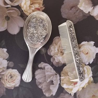 Vintage hair brush comb grooming dresser set offers