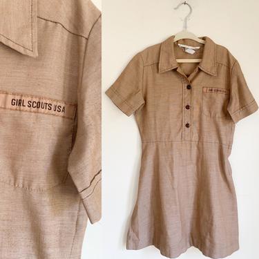 Vintage 1960/70s Girl Scout Brownie's Uniform Dress / girl's size 7 
