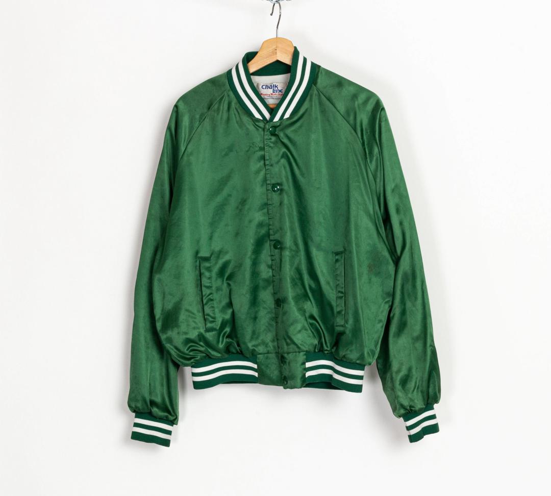 Vintage Green Bay Packers Jacket Mens Large L Chalk Line Satin