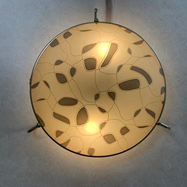 Mid Century Ceiling light, Erco lamp,  Vintage ceiling lamp, Bakelite lamp, 50s Dome light, mid century ceiling fixture, Atomic Lamp 60s 