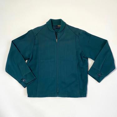 Vintage 1950s 1960s Jacket 50s Workwear Gabardine Talon Made in the USA 