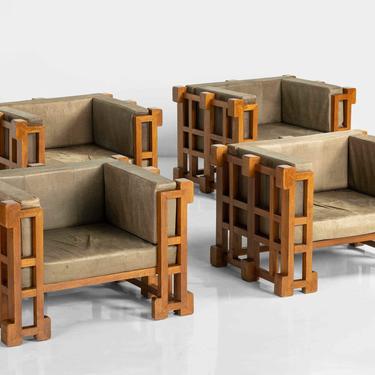 Cubist Leather Chairs