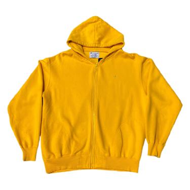 (XL) Champion Yellow Zip Up Sweater 083121 LM