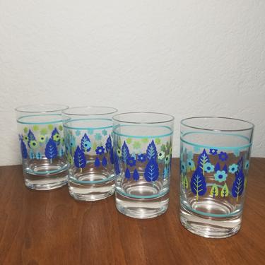 Set of 4 Mar-Crest Swiss Chalet Juice Glasses 