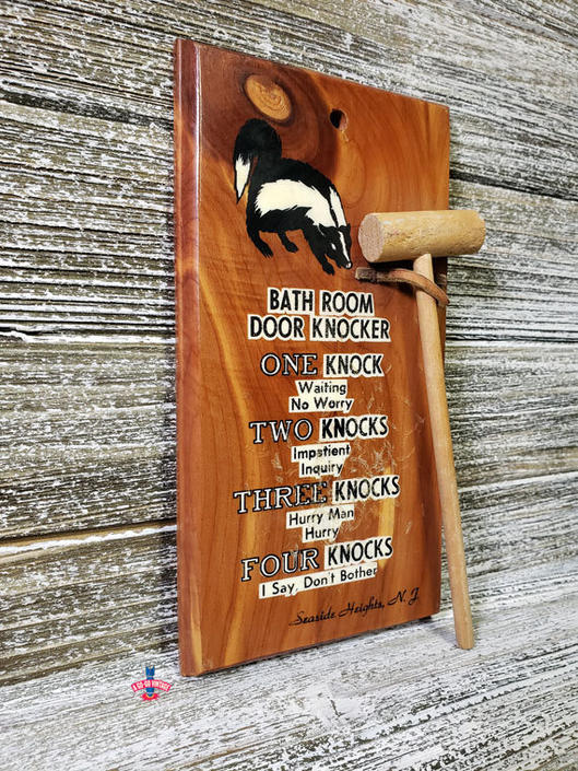 Bathroom Humor Sign Vintage New Jersey Souvenir Bathroom Door