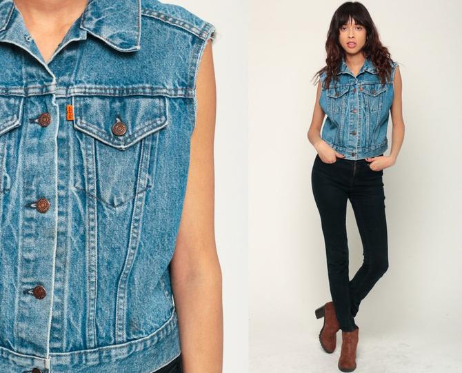 Jean vest outlet 80s