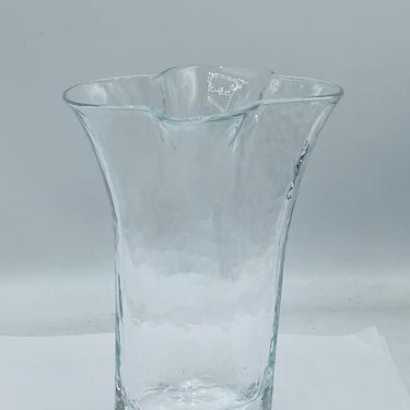 Vintage Sea of Sweden - Kosta -Design by Renate Stock - Textured Art Glass Vase 8&amp;quot; 