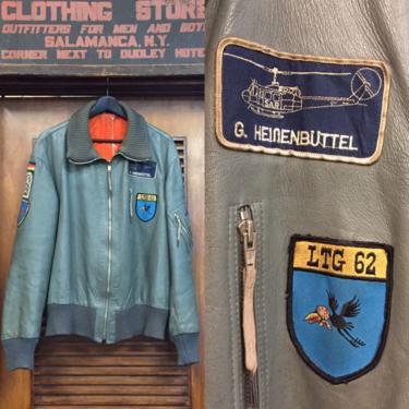 Vintage 1960’s Motorcycle Jacket with Patches, European Vintage, Military, Vintage Bomber, Helicopter, Vintage Clothing 