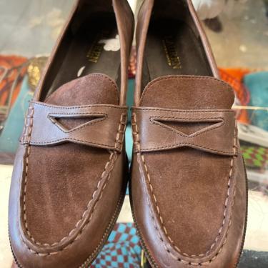 Lauren Penny Loafers Vintage 1980s Brown Shoes Dress Women's size 9 1/2 