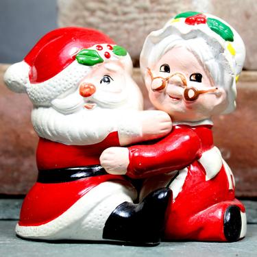 Vintage Lefton Santa and Mrs Claus Salt &amp; Pepper Shakers - Christmas Salt and Pepper - Santa Claus - Mrs. Claus  | FREE SHIPPING 