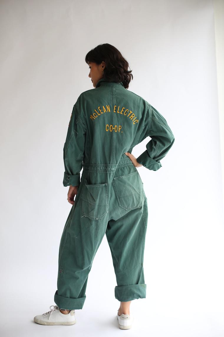 Vintage 60's Green Boiler good Suit