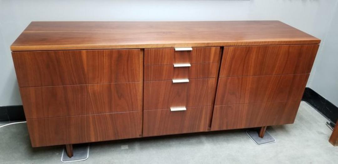 Mid Century Modern Walnut Nine Drawer Dresser By John Stuart From