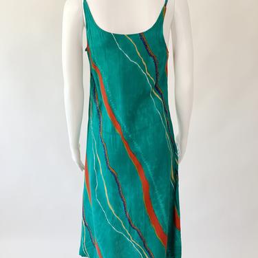 1980's Ocean Pacific Teal Sun Dress