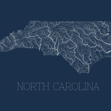 North Carolina Hydrological Map 11x17 or 18x24 