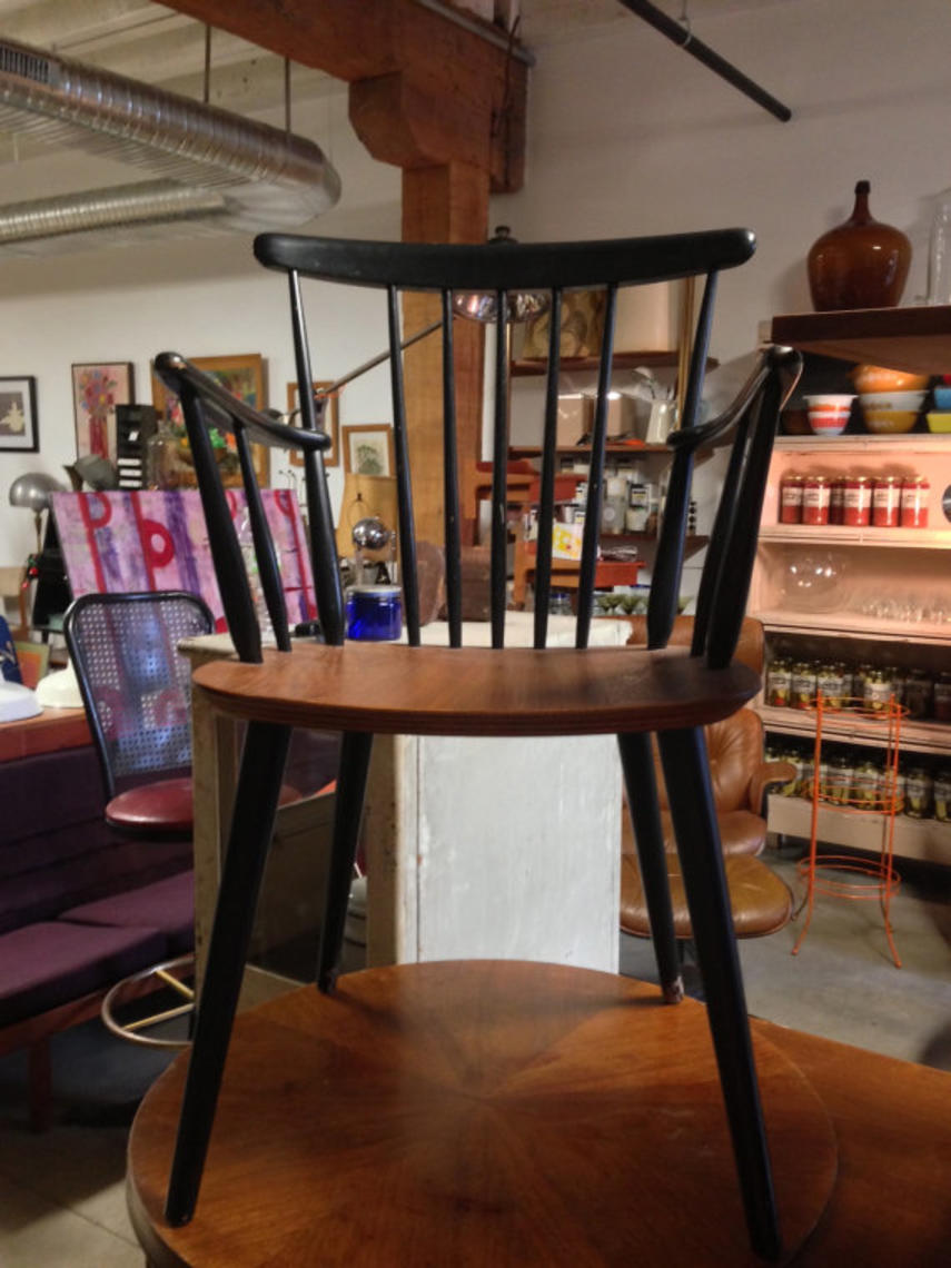 Mid Century Danish Modern Wood Arm Chair by BarefootDwelling Barefoot