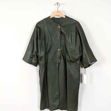 cash'n | vintage 1960s leather cashin style coat | vtg 60s jacket | medium/large | m/l | 6/8 
