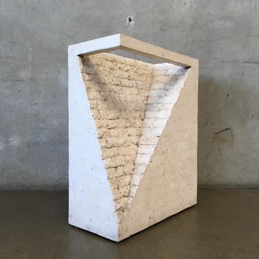 1980's Post Modern Tessellated Stone Pedestal by Mission Furniture