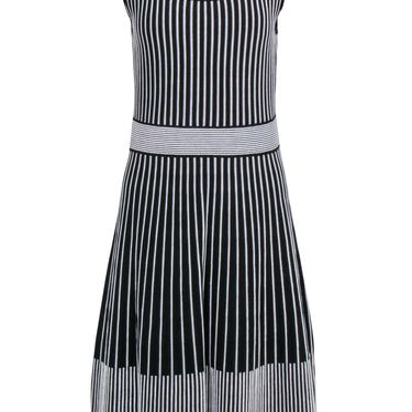 Kate Spade - Black &amp; White Striped Knit Dress Sz M