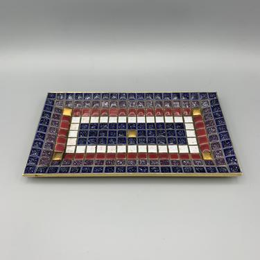 Vintage Mosaic Tile Tray 