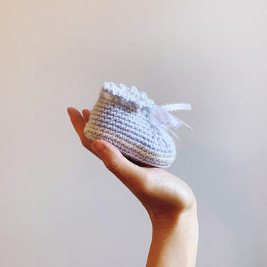 Little Minnows Baby Booties // Light Sky Blue // Crochet Baby Shoes 