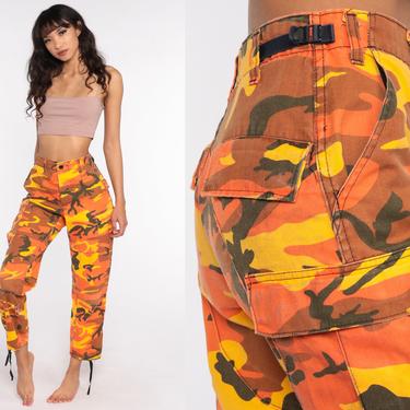 Orange Camo Pants Green Yellow CARGO Pants Military Combat Pants Shop Exile Tucson AZ