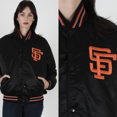 Vintage San Francisco Giants Satin Jacket by Starter Size S Silver