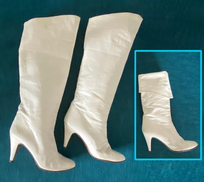 White 80s boots sale