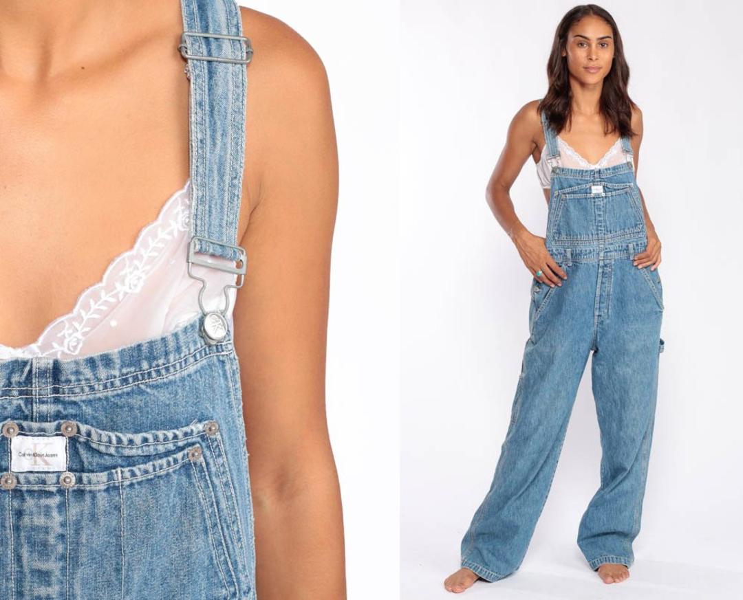 Calvin Klein Overalls Bib Overalls 90s Denim Overalls CK Jean Shop