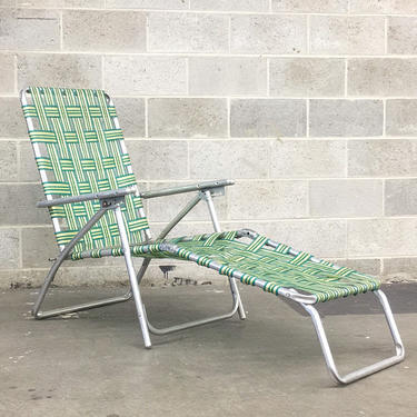 Aluminum webbed chaise online lounge