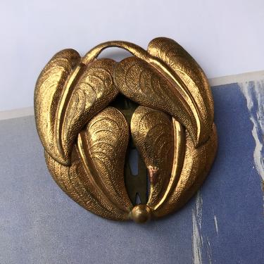 1930s Art Deco Brass Fur Clip