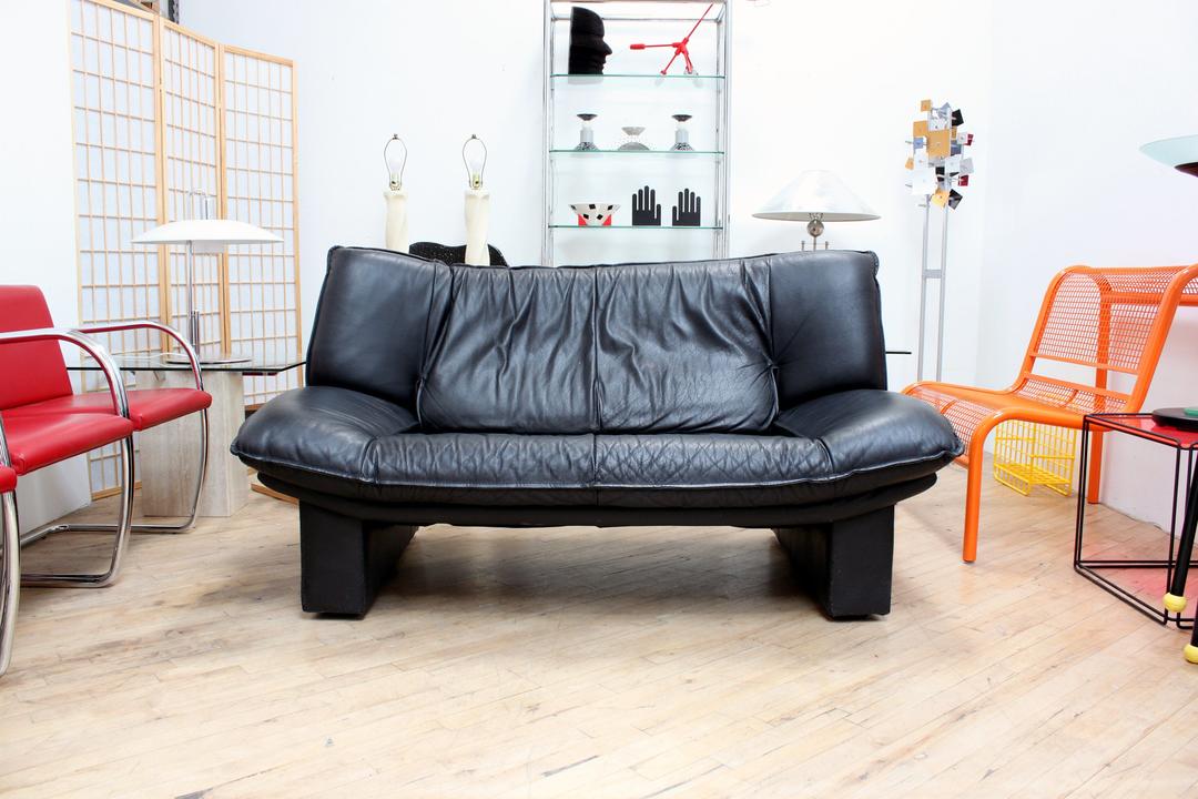 vintage salotti italian leather sofa