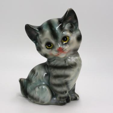 vintage ceramic cat tabby cat 