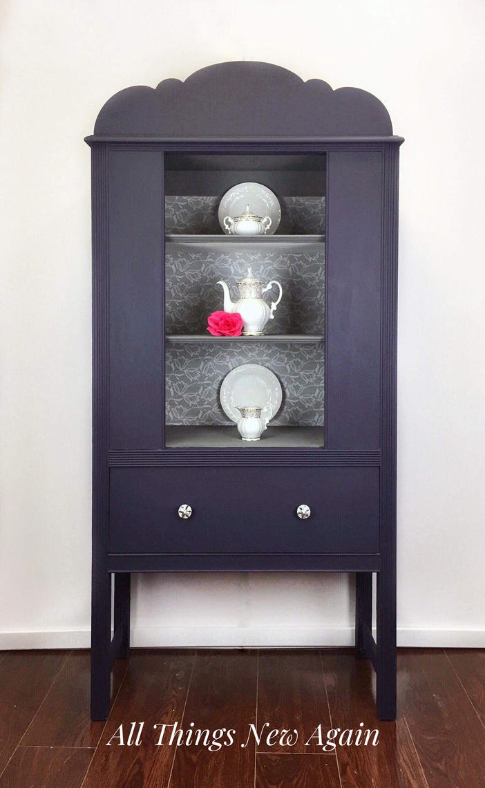 China Cabinet Purple China Cabinet Purple Hutch From All
