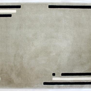 Contemporary Modern Edward Fields Abstract Rectangular Area Rug Carpet 80s Gray 