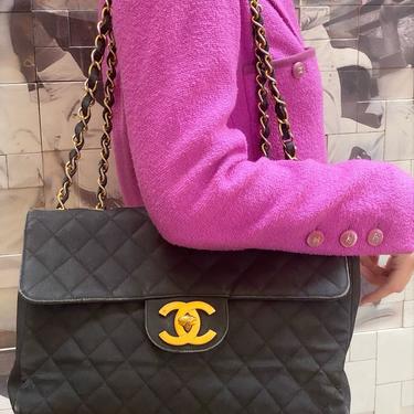 Vintage 90's CHANEL Jumbo Letters Script Maxi CC Logos Monogram