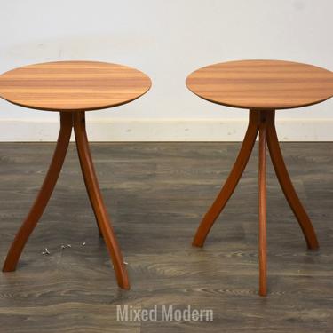 Danish Modern Teak End Tables - A Pair 