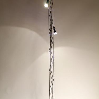 74 in. BOSETTI FLOOR LAMP Italian halogen lighting  mid century vintage 1970 era 