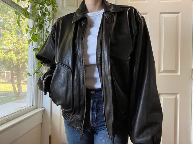 Banana republic leather bomber jacket best sale