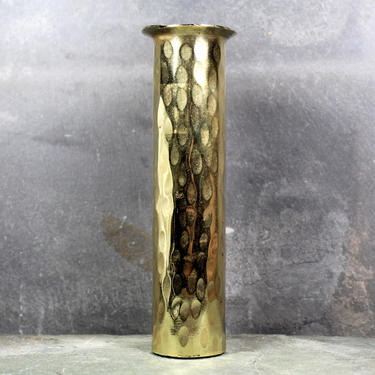 Antique Solid Brass Bud Vase - Hand Hammered Mission Arts &amp; Crafts Bud Vase - 5&amp;quot; tall 1&amp;quot; Diameter | FREE SHIPPING 