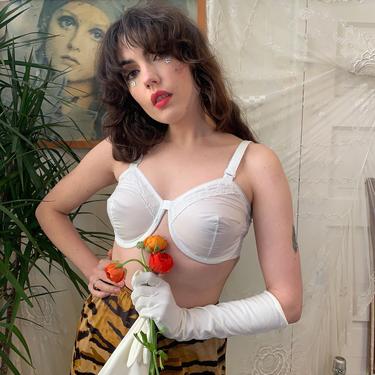 50s/60s LACE BRA - sheer - 32/34 b, Glam It to Hell