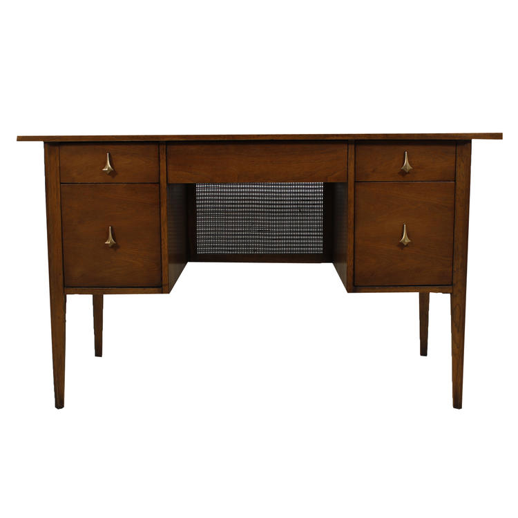 Brasilia Mid Century Modern Walnut Desk