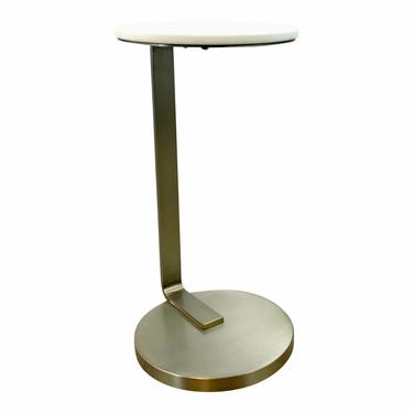 Caracole Contemporary White Stone Low Tide Accent Table