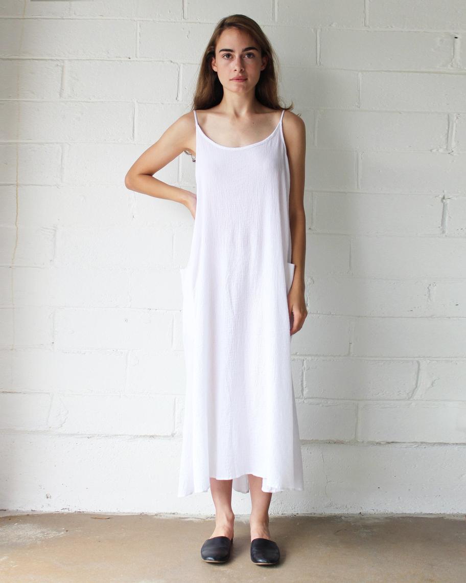 LYLA SLIP DRESS - WHITE - M | esby | Austin, TX