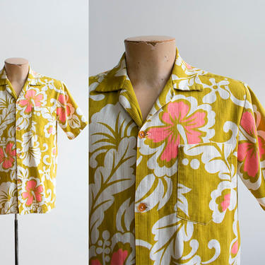 Vintage 1960s Hawaiian Shirt / Hawaiian Button Down / Vintage