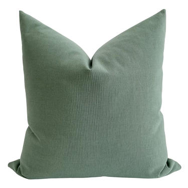Solid Canvas | Green Pillow Cover